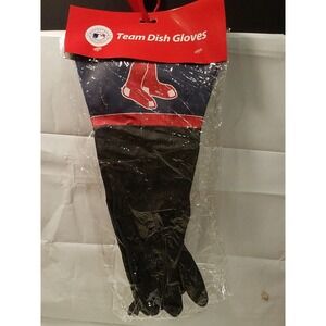 Boston Red Sox Team Dish Rubber Gloves MLB Baseball NWT Black